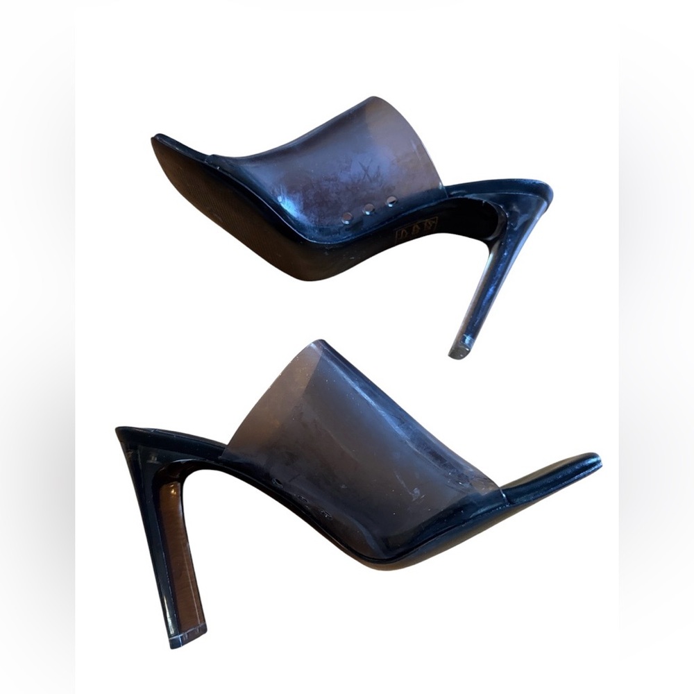 ALDO Ybendaviel clear black heels, sandals women size 8